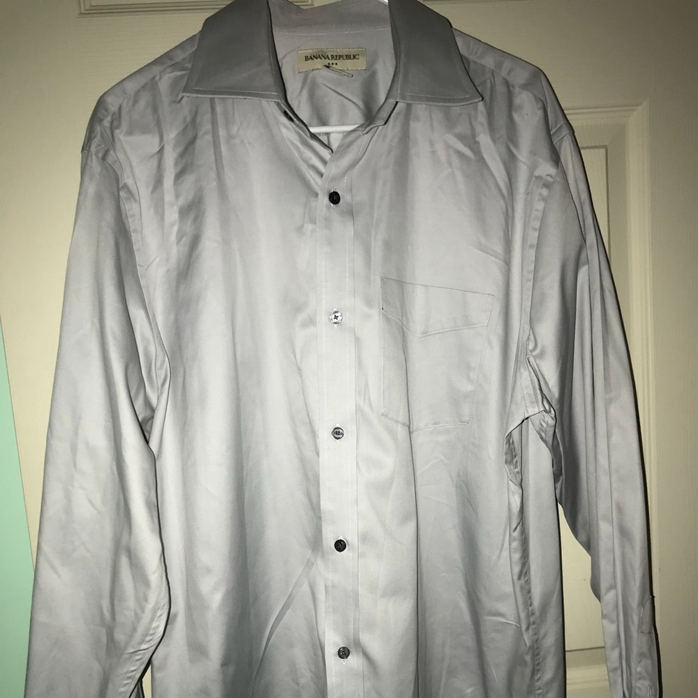 Banana Republic Gray Button Dress Up Shirt